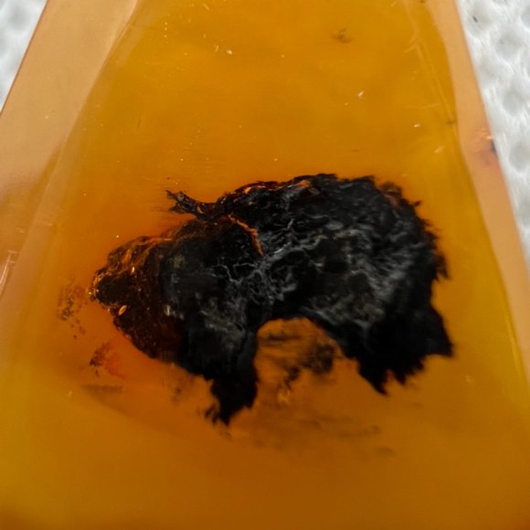 VINTAGE BALTIC BUTTERSCOTCH INCLUSION AMBER STONE PENDANT SOVIET USSR - Picture 7 of 16